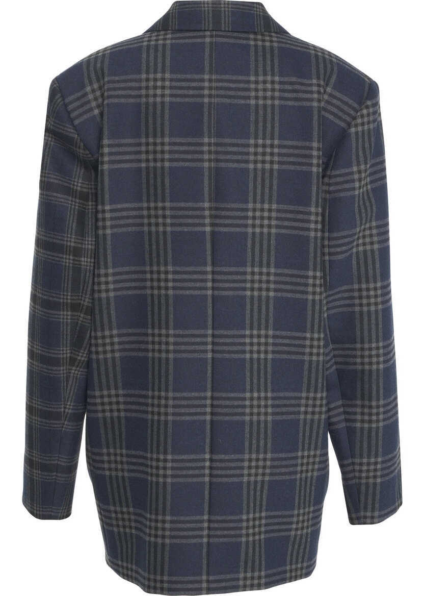 Sacouri Otto d ame Blazer with plaid pattern Blue Femei (BM 19277756) 3