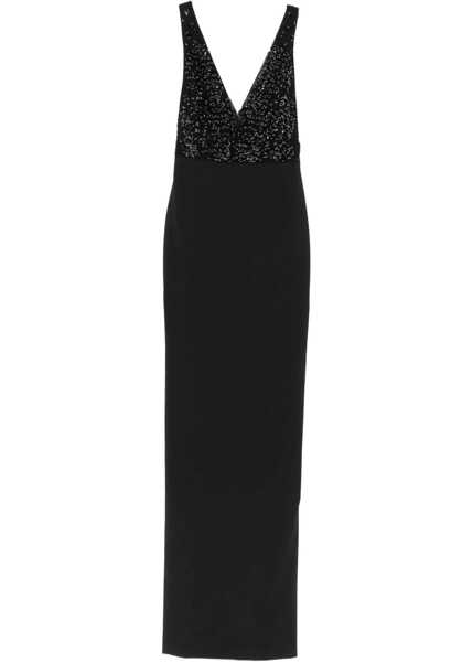 Rochii lungi Elisabetta Franchi Maxi dress with sequins Black Femei (BM 19277762) 1