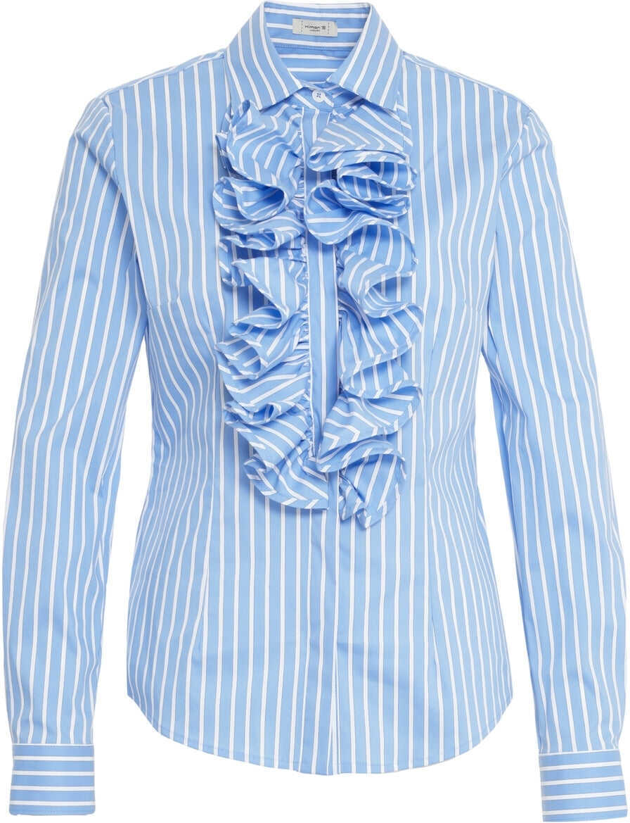 Bluze Himons Blouse with ruffles Blue Femei (BM 19277765) 2