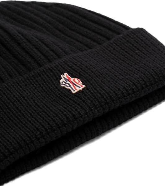 Caciuli Moncler Grenoble Knitted Beanie BLACK Barbati (BM 19277828) 2