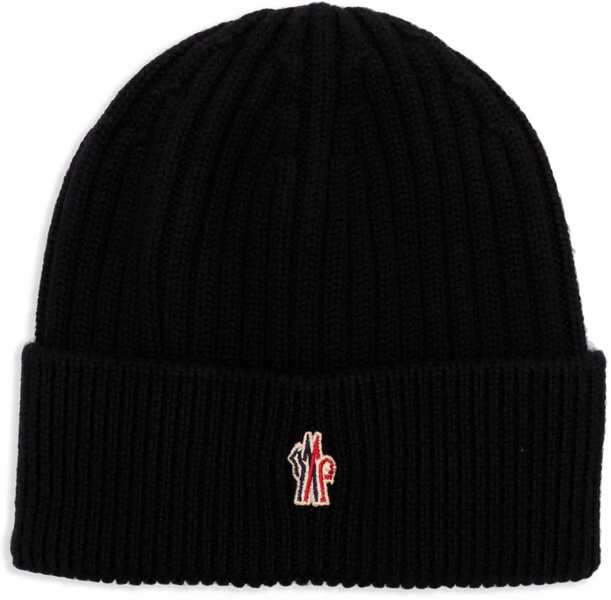 Caciuli Moncler Grenoble Knitted Beanie BLACK Barbati (BM 19277828) 1