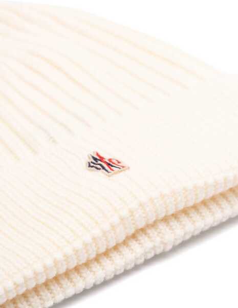 Caciuli Moncler Grenoble Knitted Beanie WHITE Barbati (BM 19277843) 2