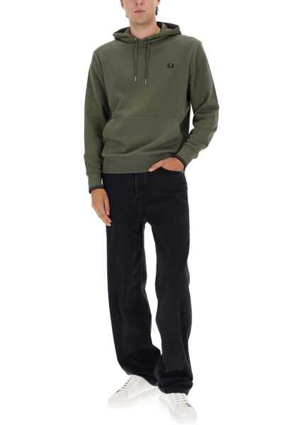 Bluze de trening Fred Perry Hoodie GREEN Barbati (BM 19277906) 2