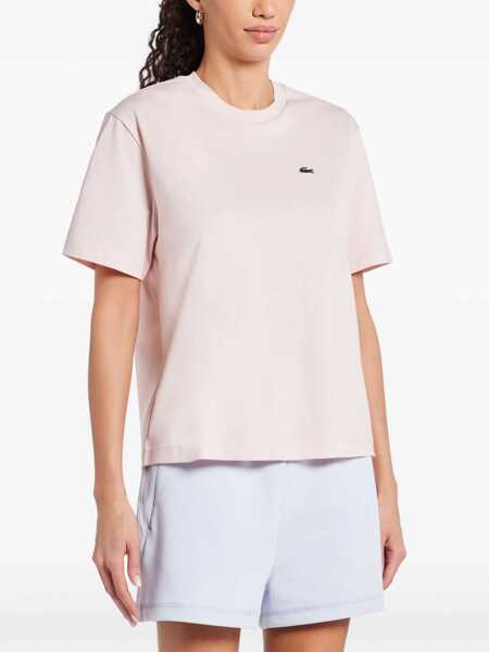Tricouri Lacoste T-Shirt With Logo PINK Femei (BM 19277921) 3