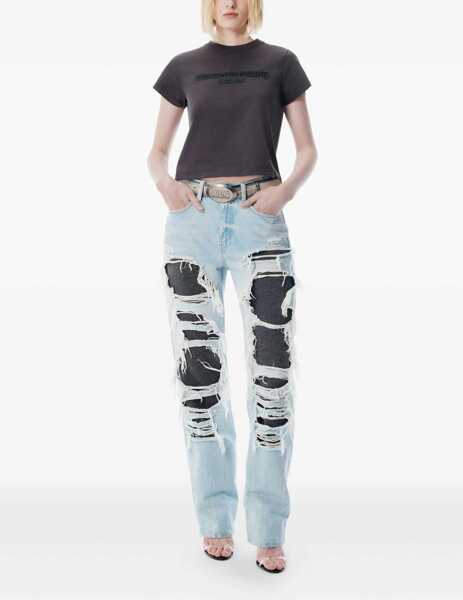 Tricouri Alexander Wang Embossed Logo T-Shirt BLACK Femei (BM 19277930) 2