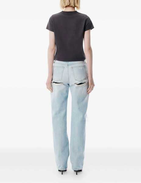 Tricouri Alexander Wang Embossed Logo T-Shirt BLACK Femei (BM 19277930) 3