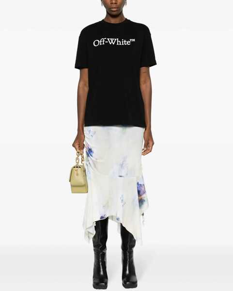 Tricouri Off-White T-Shirt With Logo BLACK Femei (BM 19277933) 2