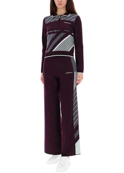 Tricouri Polo Casablanca Diagonal Tennis Polo Shirt PURPLE Femei (BM 19277957) 3