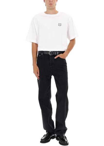 Tricouri MAISON KITSUN Fox Patch T-Shirt WHITE Barbati (BM 19277972) 2