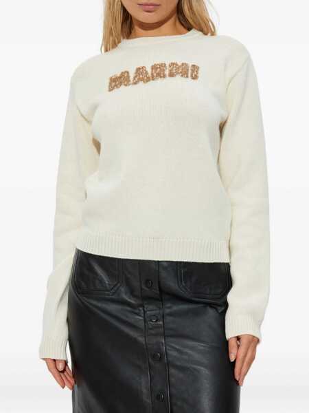 Pulovere casual Marni Jersey With Logo IVORY Femei (BM 19277999) 3