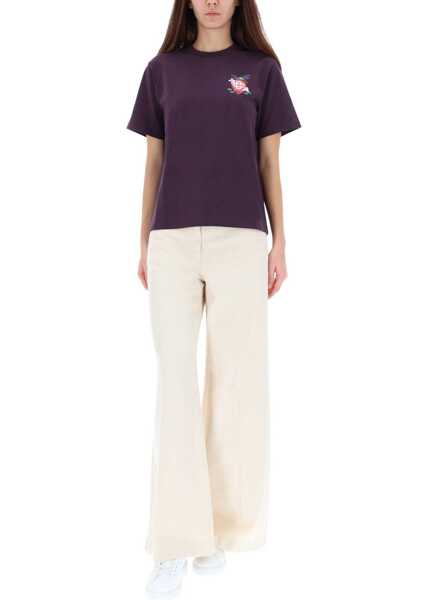 Tricouri Casablanca T-Shirt With Print PURPLE Femei (BM 19278011) 3