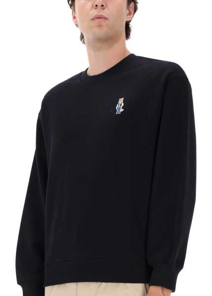 Bluze de trening MAISON KITSUN Comfort Dressed Fox Sweatshirt BLACK Barbati (BM 19278023) 4