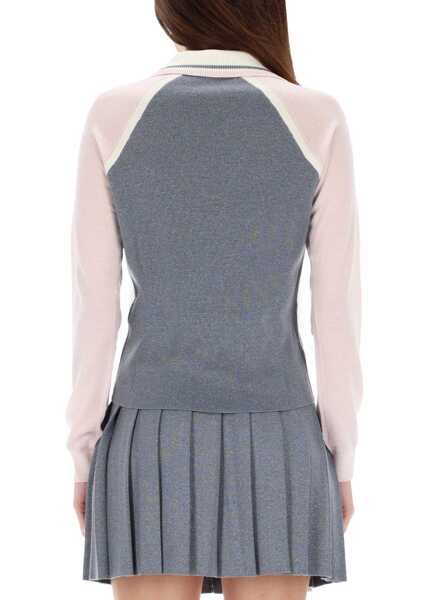 Tricouri Polo Casablanca Long Sleeve Tennis Polo Shirt SILVER Femei (BM 19278026) 3