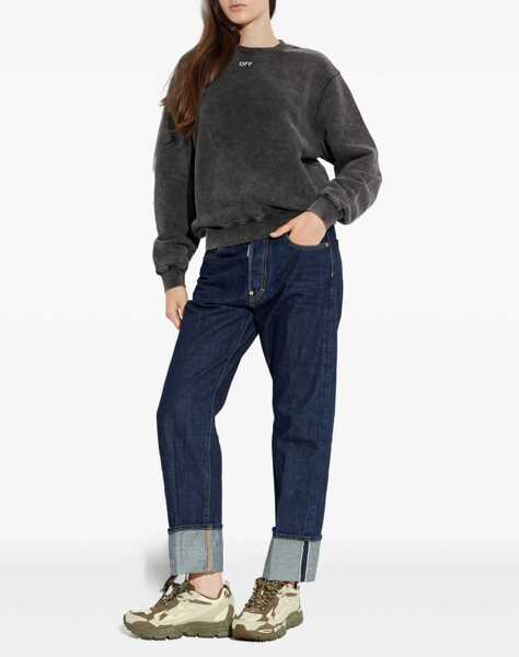 Bluze de trening Off-White Check Flan Arrow Logo Sweatshirt GREY Femei (BM 19278032) 2