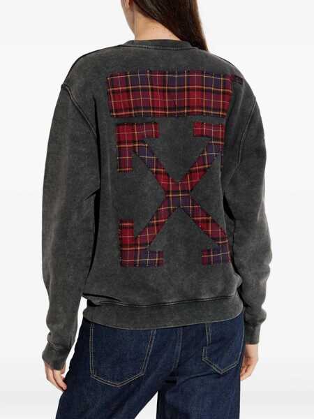 Bluze de trening Off-White Check Flan Arrow Logo Sweatshirt GREY Femei (BM 19278032) 4