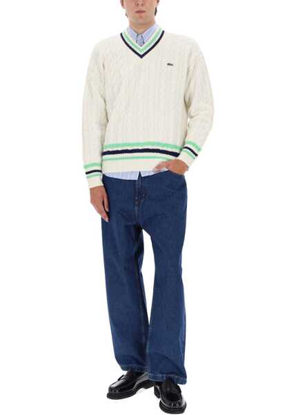 Pulovere Lacoste Cable-Knit Sweater IVORY Barbati (BM 19278035) 2