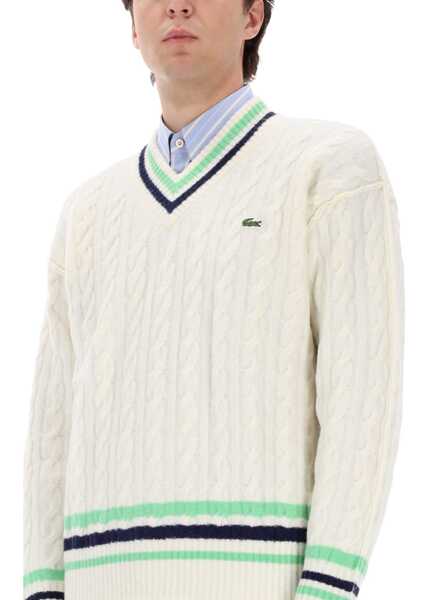 Pulovere Lacoste Cable-Knit Sweater IVORY Barbati (BM 19278035) 4