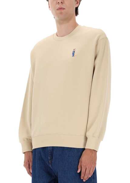 Bluze de trening MAISON KITSUN Comfort Dressed Fox Sweatshirt BEIGE Barbati (BM 19278041) 4