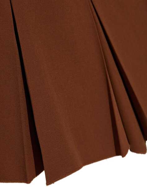 Fuste casual Marni Pleated Miniskirt BROWN Femei (BM 19278080) 5