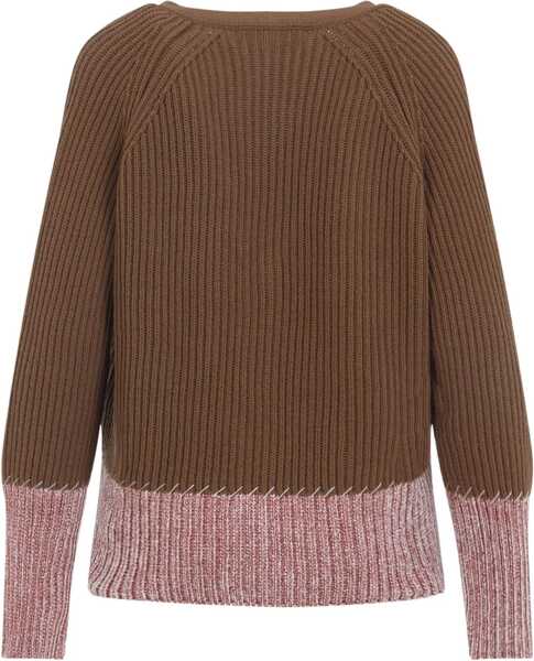 Cardigane Marni Cardigan With Color Block Pattern BROWN Femei (BM 19278146) 2