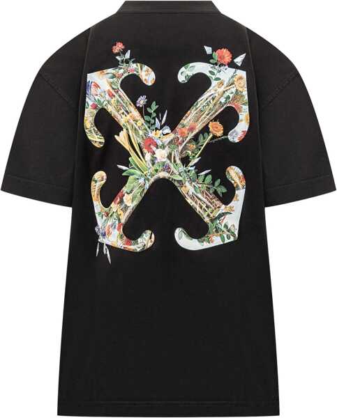 Tricouri Off-White T-Shirt With Logo BLACK Femei (BM 19278152) 2