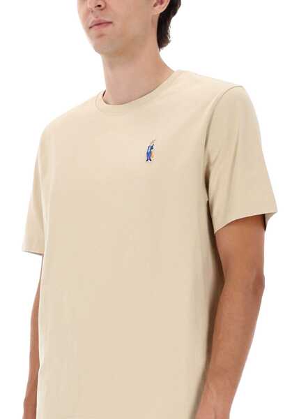 Tricouri MAISON KITSUN Comfort Dressed Fox T-Shirt BEIGE Barbati (BM 19278185) 4