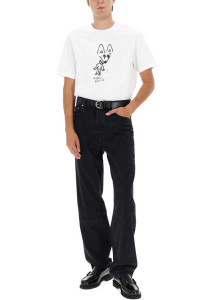 Tricouri MAISON KITSUN Party Fox Comfort T-Shirt WHITE Barbati (BM 19278257) 2