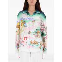 Bluze "Flower" Print Shirt Femei