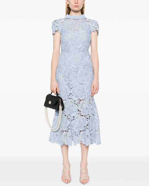 Rochii casual Self-Portrait Lace Midi Dress BLUE Femei (BM 19278317) 2