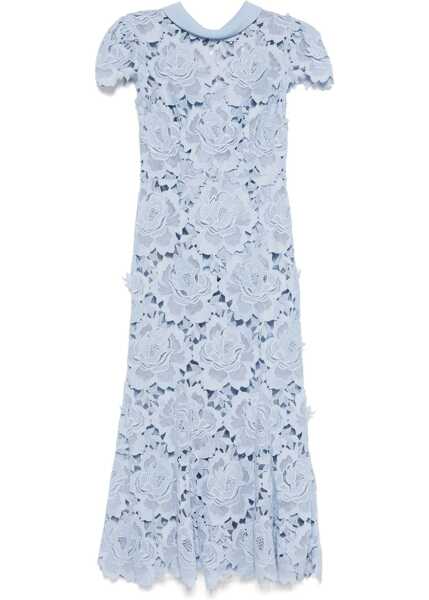 Rochii casual Self-Portrait Lace Midi Dress BLUE Femei (BM 19278317) 1