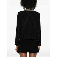 Cardigane Self-Portrait Dama - Cardigane Self-Portrait Sequin Knit Cardigan BLACK Femei (BM 19278338) - B-mall.ro