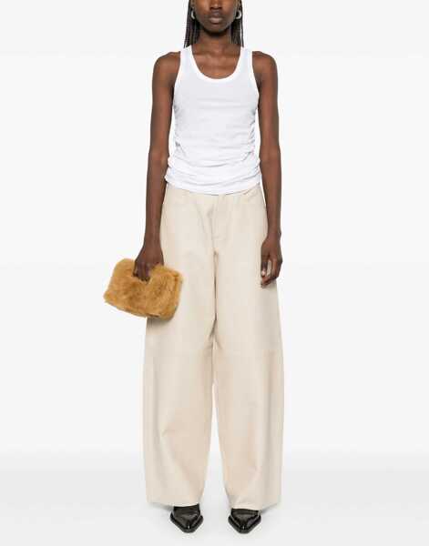 Pantaloni casual HAIKURE Bethany Leather Pants IVORY Femei (BM 19278350) 2