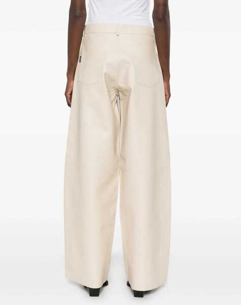 Pantaloni casual HAIKURE Bethany Leather Pants IVORY Femei (BM 19278350) 4