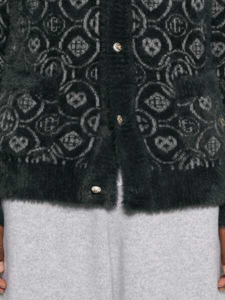 Cardigane Casablanca Monogram Fluffy Cardigan GREY Barbati (BM 19278353) 5