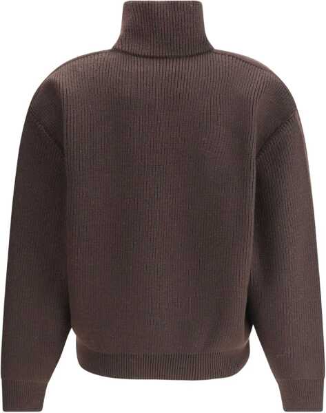 Pulovere casual Saint Laurent Chunky Wool Knit Pullover TAUPE Femei (BM 19278662) 3