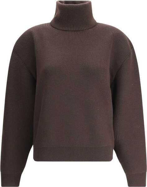Pulovere casual Saint Laurent Chunky Wool Knit Pullover TAUPE Femei (BM 19278662) 1