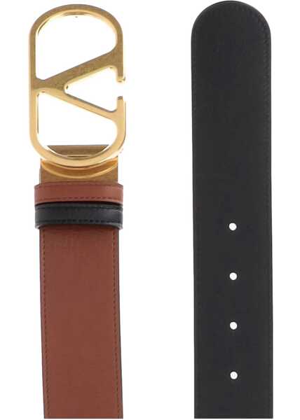 Curele Valentino Garavani Vlogo Signature Belt BROWN Barbati (BM 19278701) 2