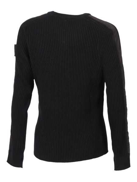 Pulovere casual Premiata RIBBED CREW NECK NYLON Black   Barbati (BM 19282884) 2