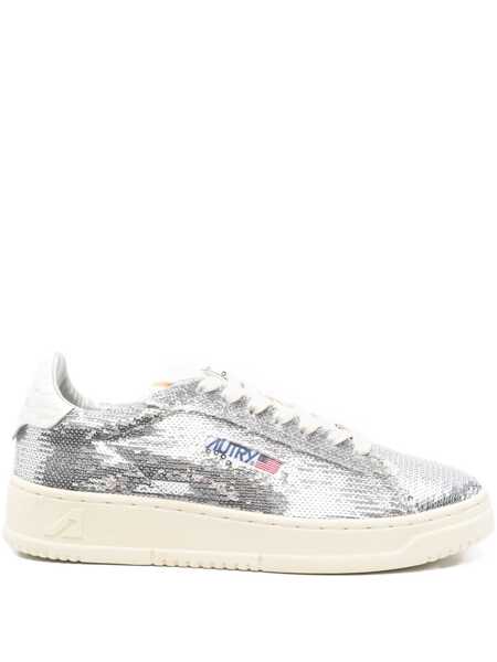 Sneakers AUTRY Autry Dallas Low Sparkling Sneakers In Silver And White Sequins GREY Femei (BM 19283187) 1