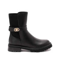 Bocanci Twinset Leather Ankle Boots With Ankle Strap Femei