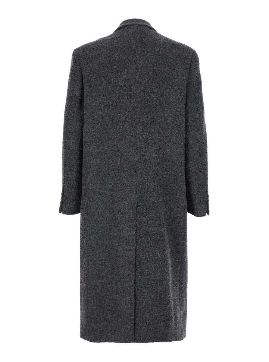 Paltoane Tonywack Grey Double-Breasted Coat With Classic Lapels In Wool Blend Man GREY Barbati (BM 19283418) 2