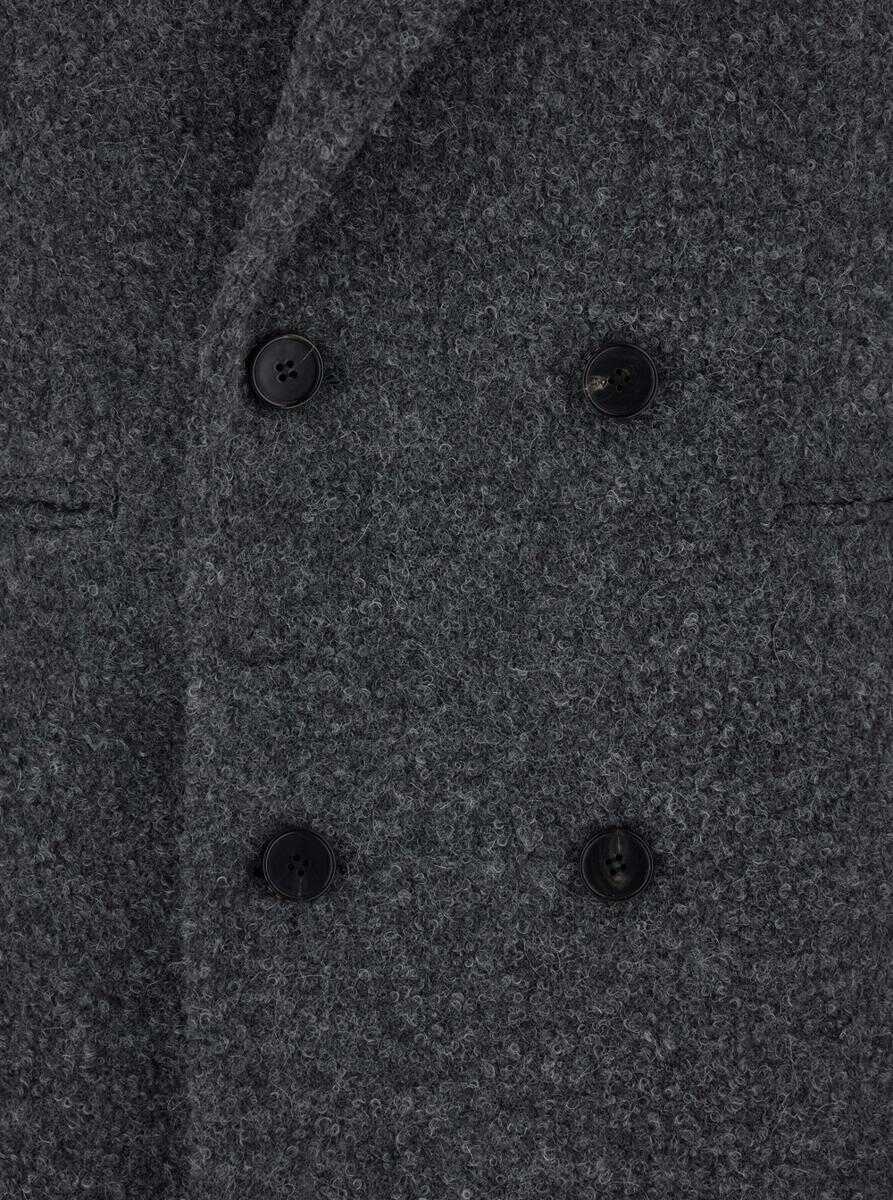 Paltoane Tonywack Grey Double-Breasted Coat With Classic Lapels In Wool Blend Man GREY Barbati (BM 19283418) 3
