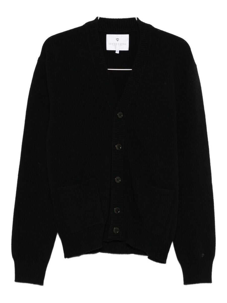 Cardigane Seven Gauge Seven Gauge Black Cardigan In Pure Wool Black Barbati (BM 19283937) 1