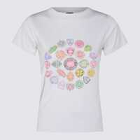 Tricouri Polo Balenciaga White Cotton T-Shirt Femei