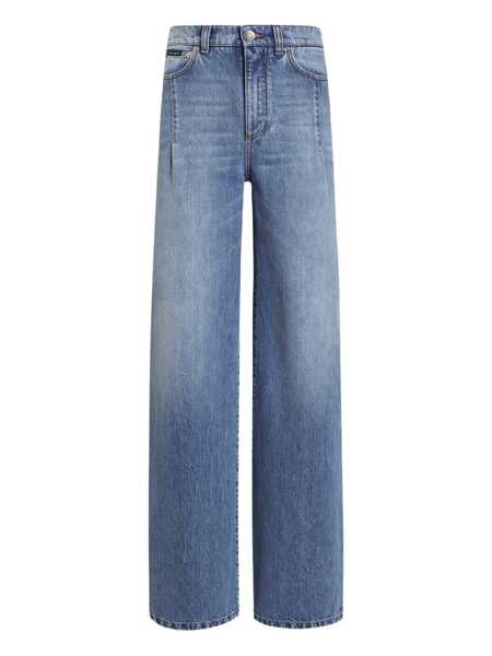 Blugi Dolce & Gabbana Dolce & Gabbana Wide-Leg Jeans With 5 Pockets Navy Femei (BM 19284258) 1