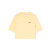 Tricouri Off-White Off-White Crop T-Shirt With Floral Print Femei