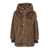 TATRAS 'Arabis' Brown Jacket With Fixed Hood And Logo Patch On The Sleeve In Faux Fur Woman BROWN