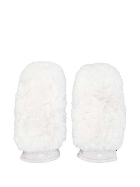 Accesorii Goldbergh Goldbergh Hill Leather Mittens With Faux Fur Top WHITE Femei (BM 19284942) 2