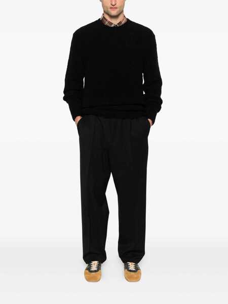 Pulovere Seven Gauge Seven Gauge Black Crewneck Sweater In Wool Black Barbati (BM 19285206) 2