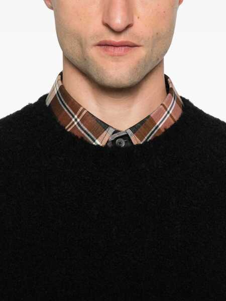 Pulovere Seven Gauge Seven Gauge Black Crewneck Sweater In Wool Black Barbati (BM 19285206) 5